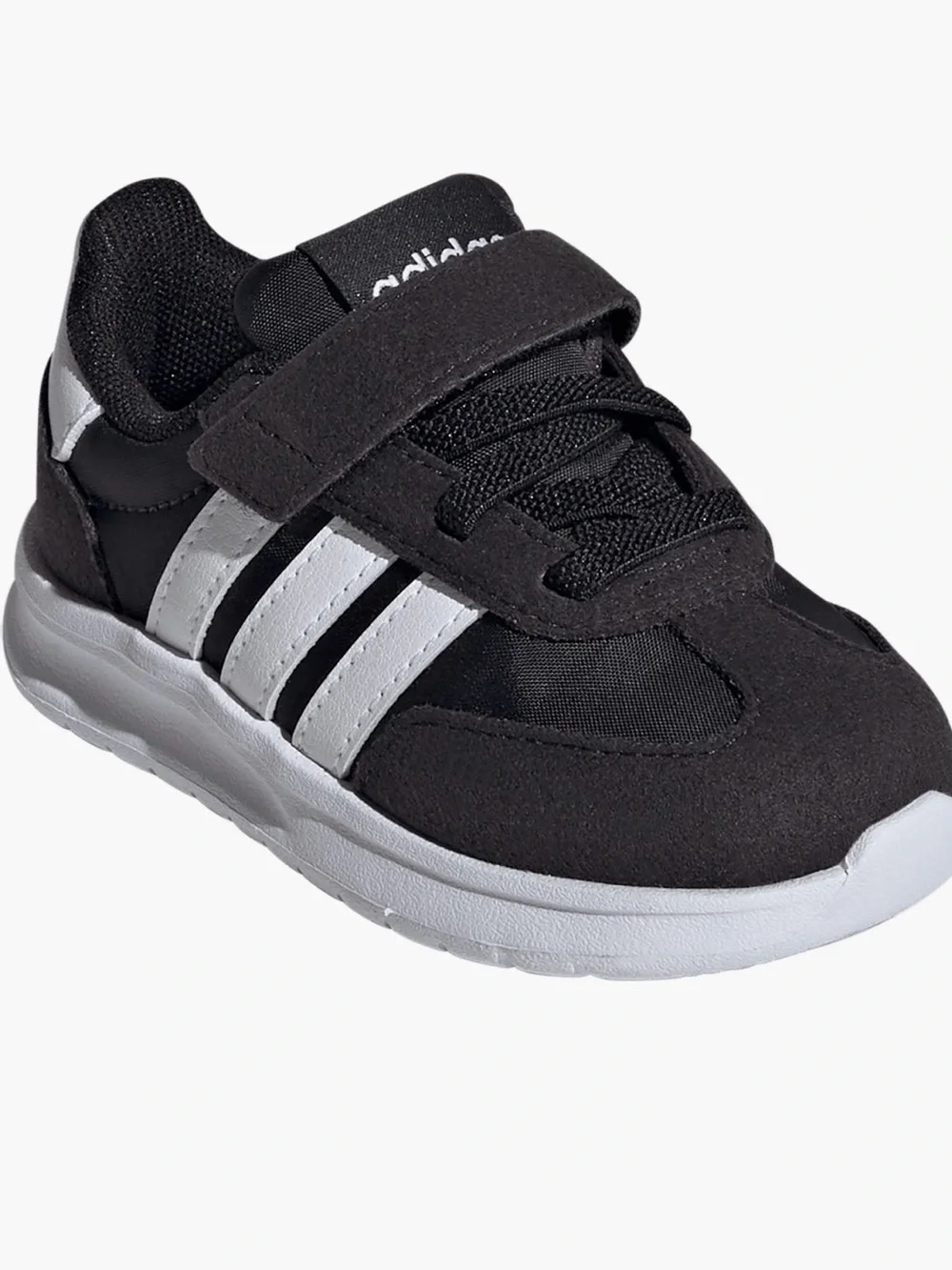 adidas toddler Black & White Velcro Athletic Shoes - size 9 toddler
